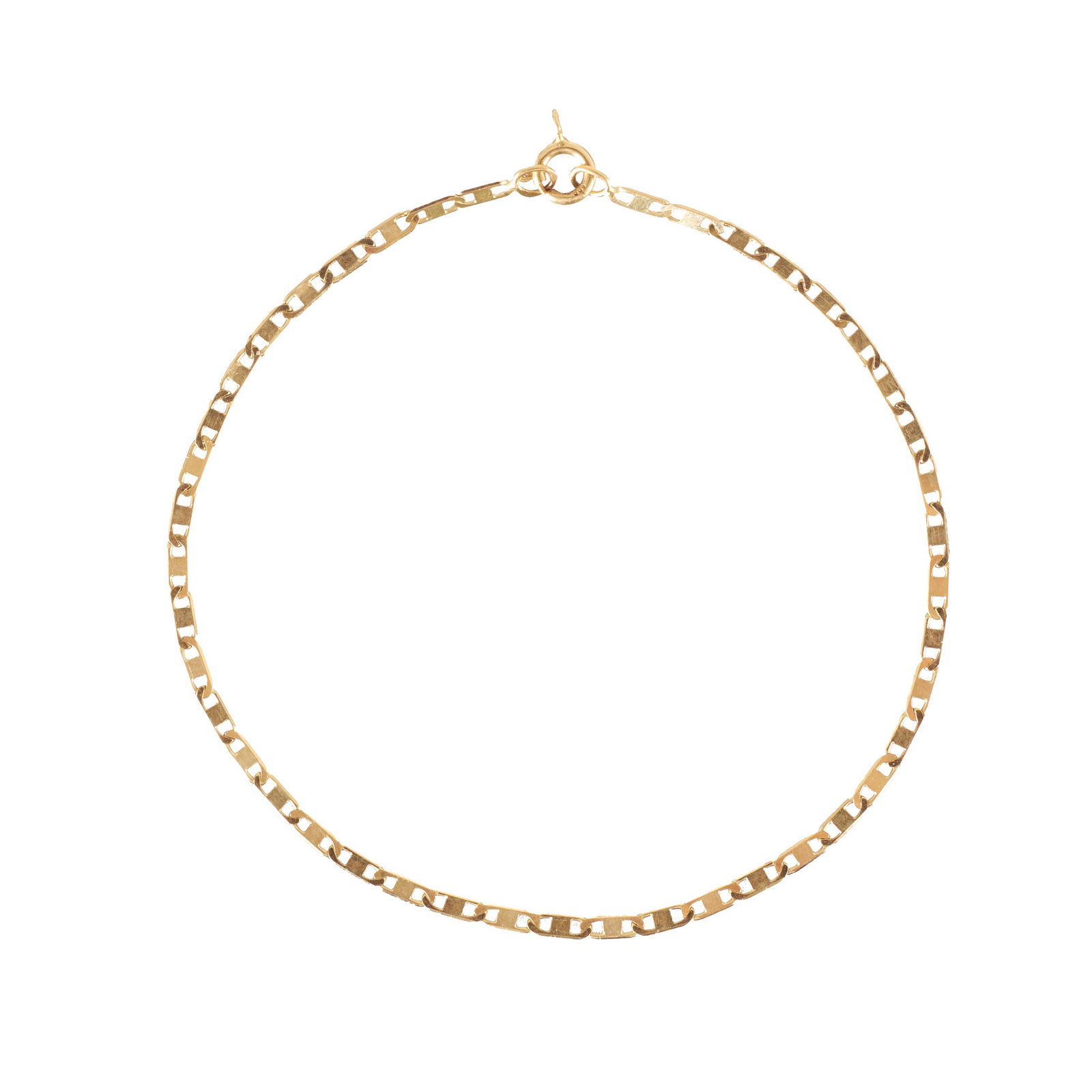 Infants' gold bracelet: 800 yellow gold, deer hallmark, flat links. Signs of wear. Approx. Weight: 1.50g. Dim.: 9cm.