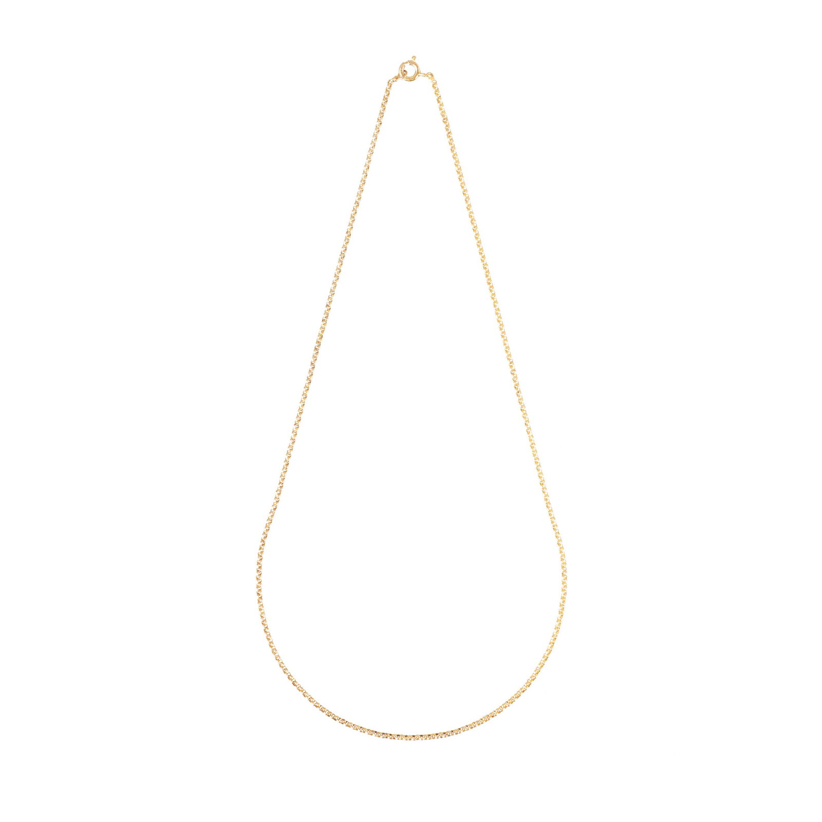 Gold-plated silver necklace: 925 gold-plated silver, Venetian chain. Signs of use. Approx. weight: 3.40g. Dim.: 21.5cm.