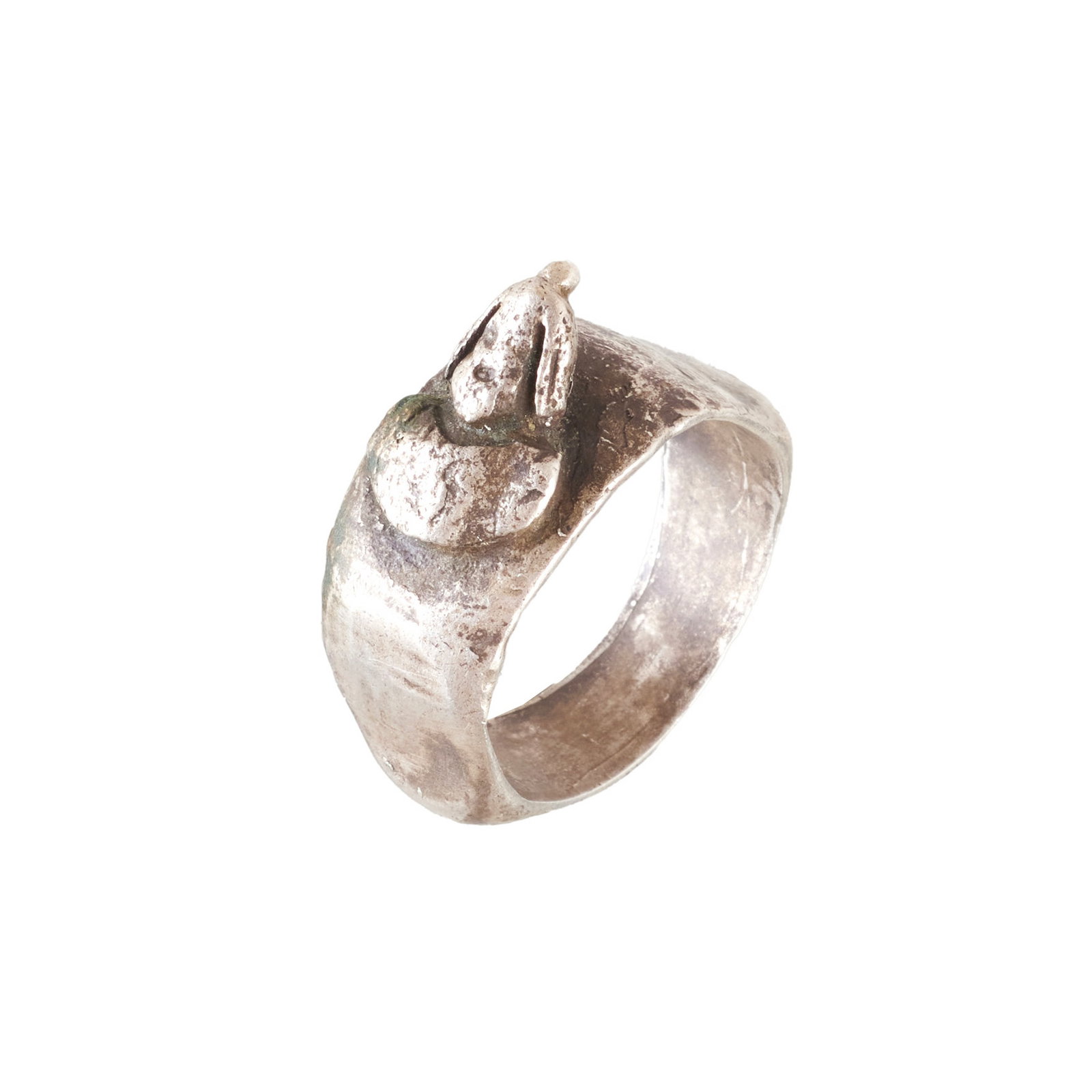 Silver Roman ring 'Serapis': Roman Imperial Period, 3rd-4th centuries AD, in embossed silver depicting a bust of Serapis. Used by military personnel and dignitaries for auspicious and medicinal purposes, symbolizing loyalty to th