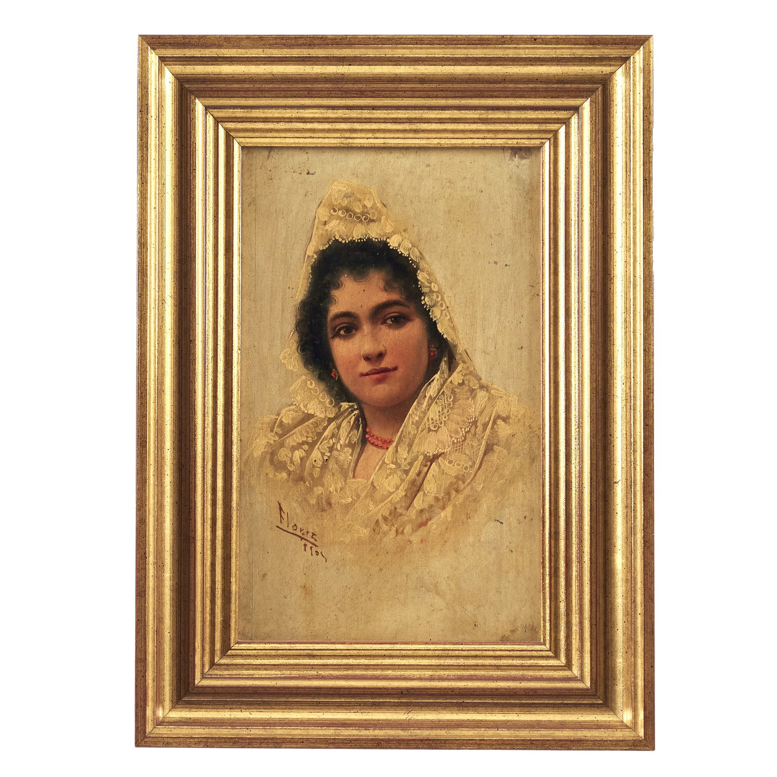 ALFREDO FLOREZ (XIX - XX) - Portrait of a Woman (1 of 1)