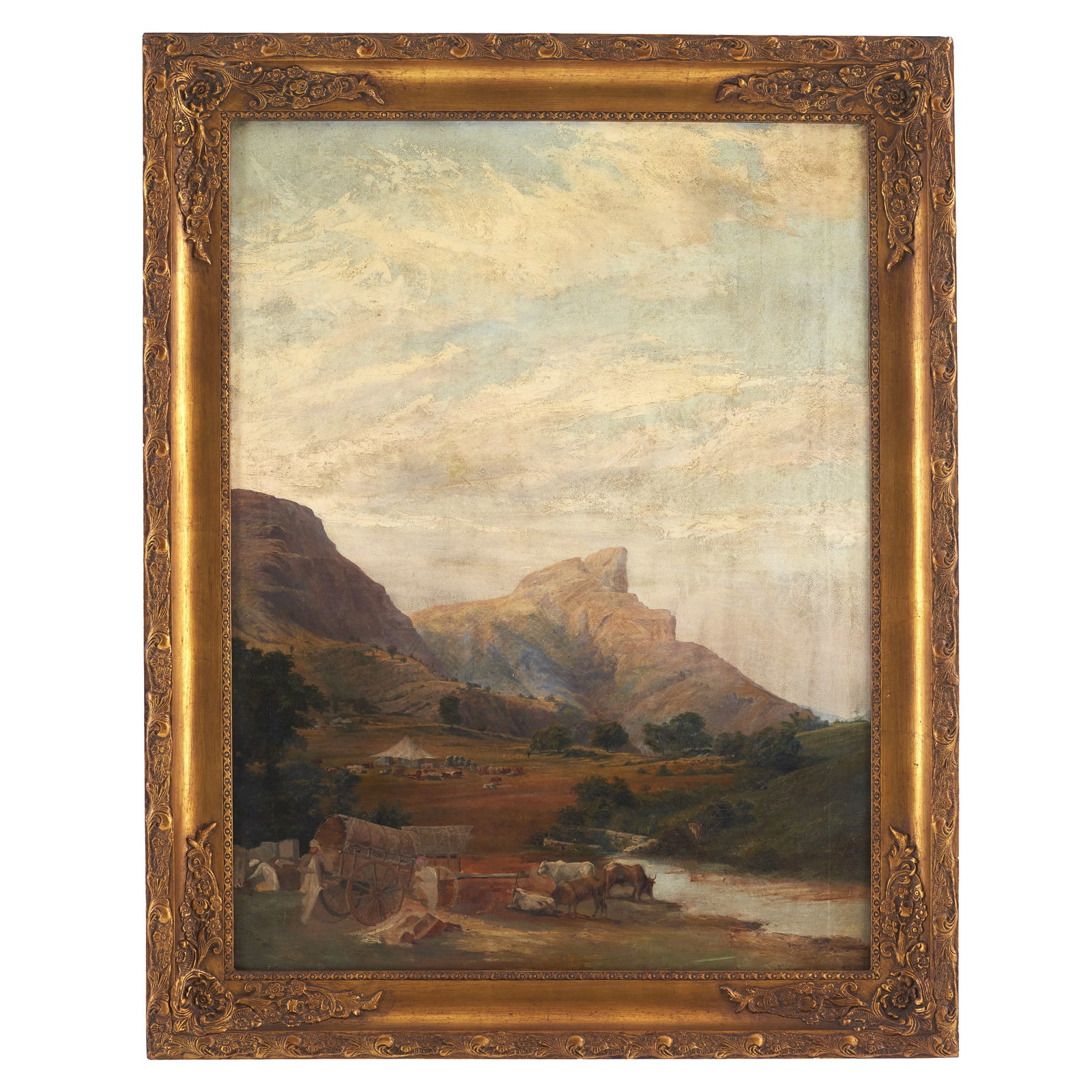 ENGLISH SCHOOL, 19th century - Landscape with Gypsy camp (1 of 1)