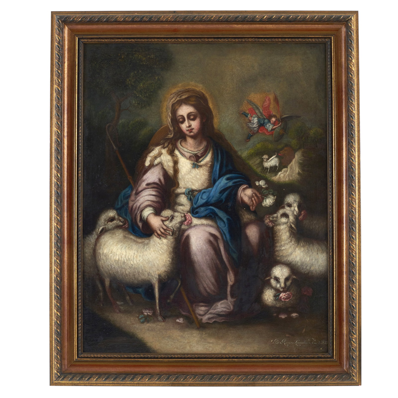 SPANISH SCHOOL, 18th century - Divine Shepherdess (1 of 1)