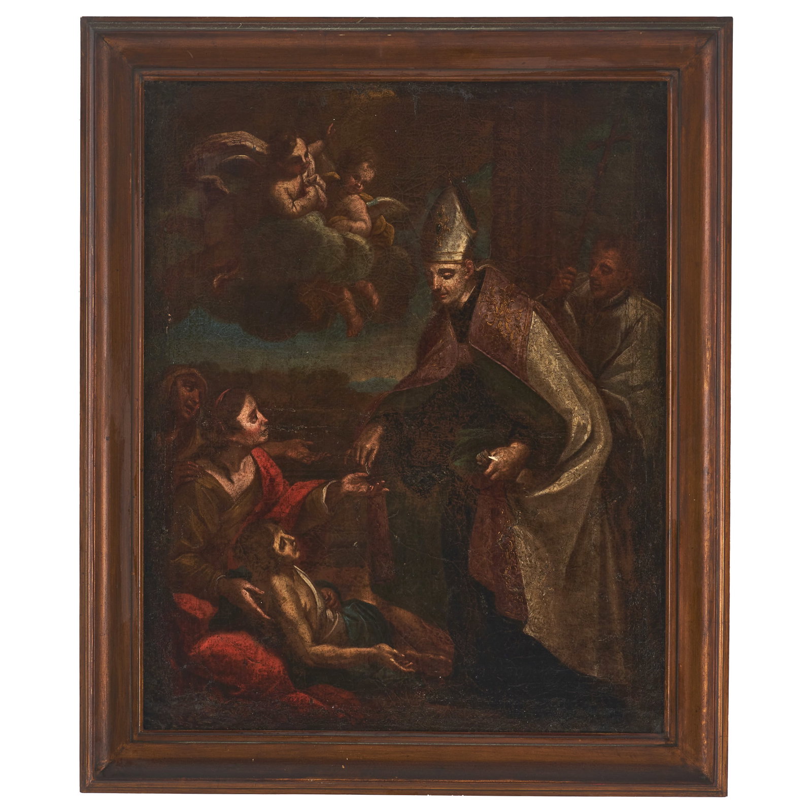 SPANISH SCHOOL, 18thC - Saint Thomas of Villanueva giving alms to the poor (1 of 1)