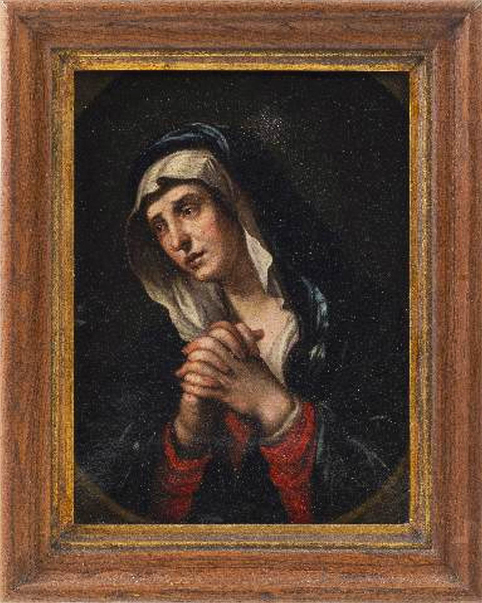 Circle of CARLO DOLCI (1616-1686) - Dolorosa: Oil on canvas. Framed. Signs of use. Dim.: 38x28.5cm.