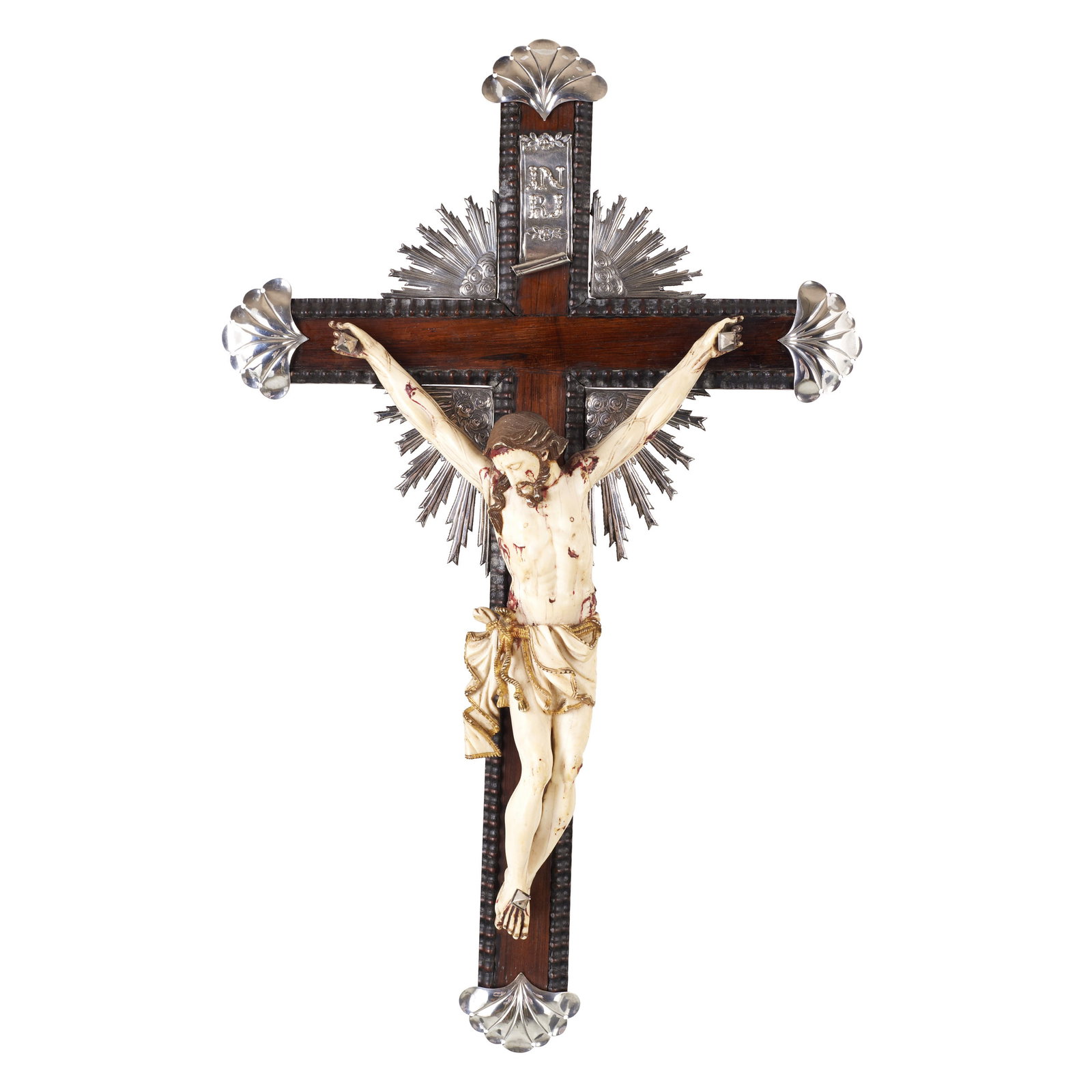 Suspension Christ in ivory and silver (1 of 1)