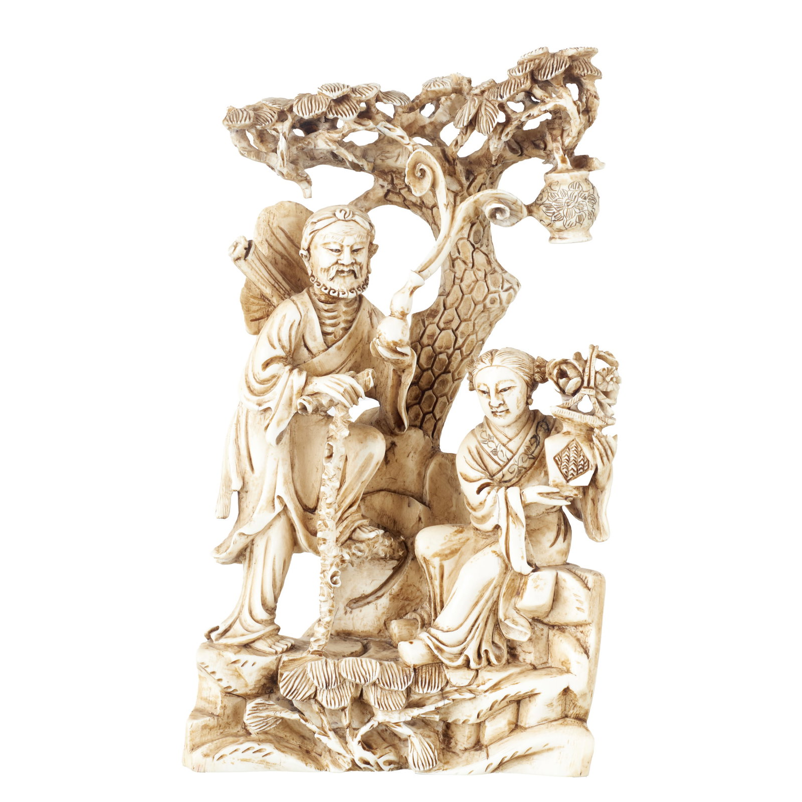 Chinese Ivory sculpture group (1 of 1)