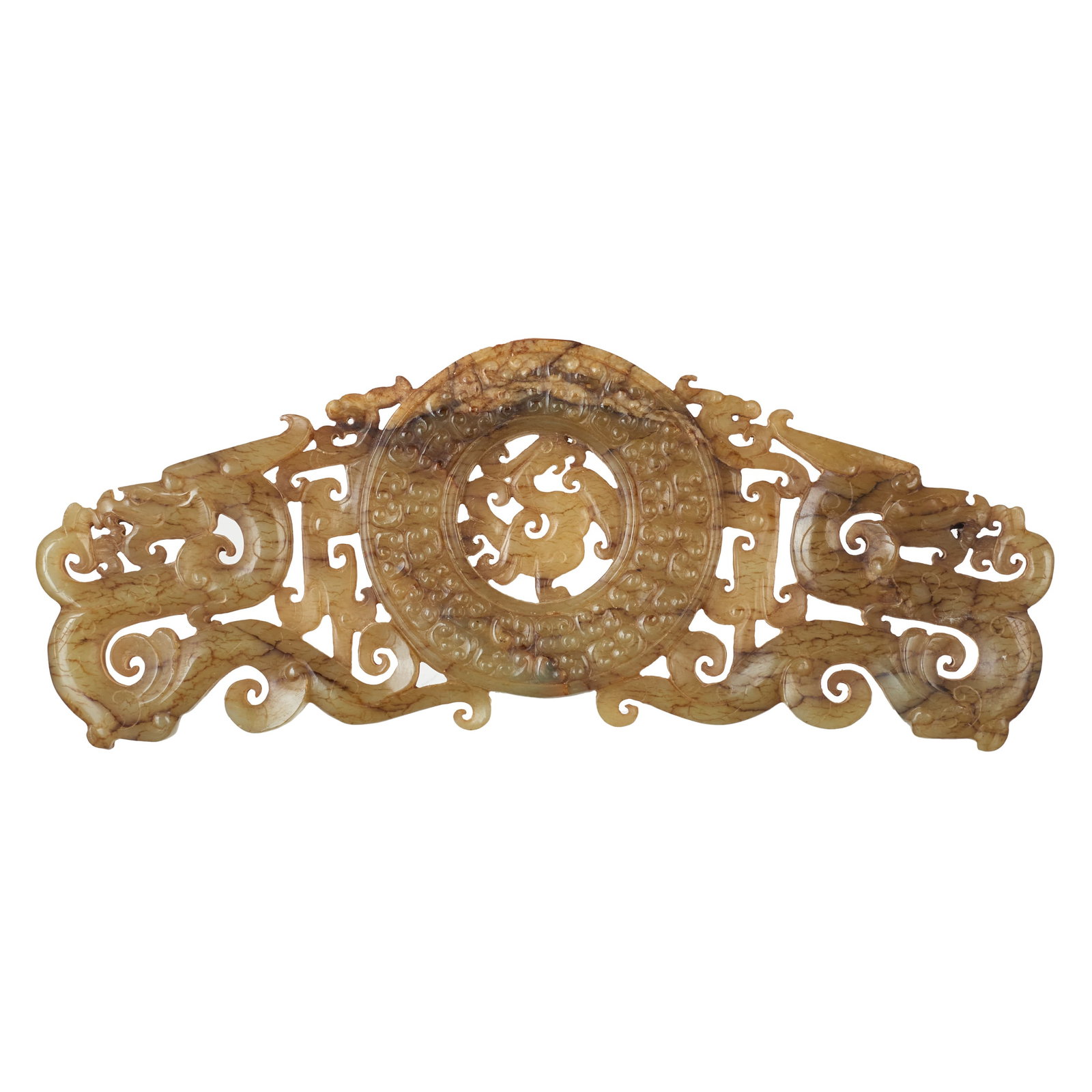 'Phoenix' plaque in celadon jade, Republic (1 of 1)