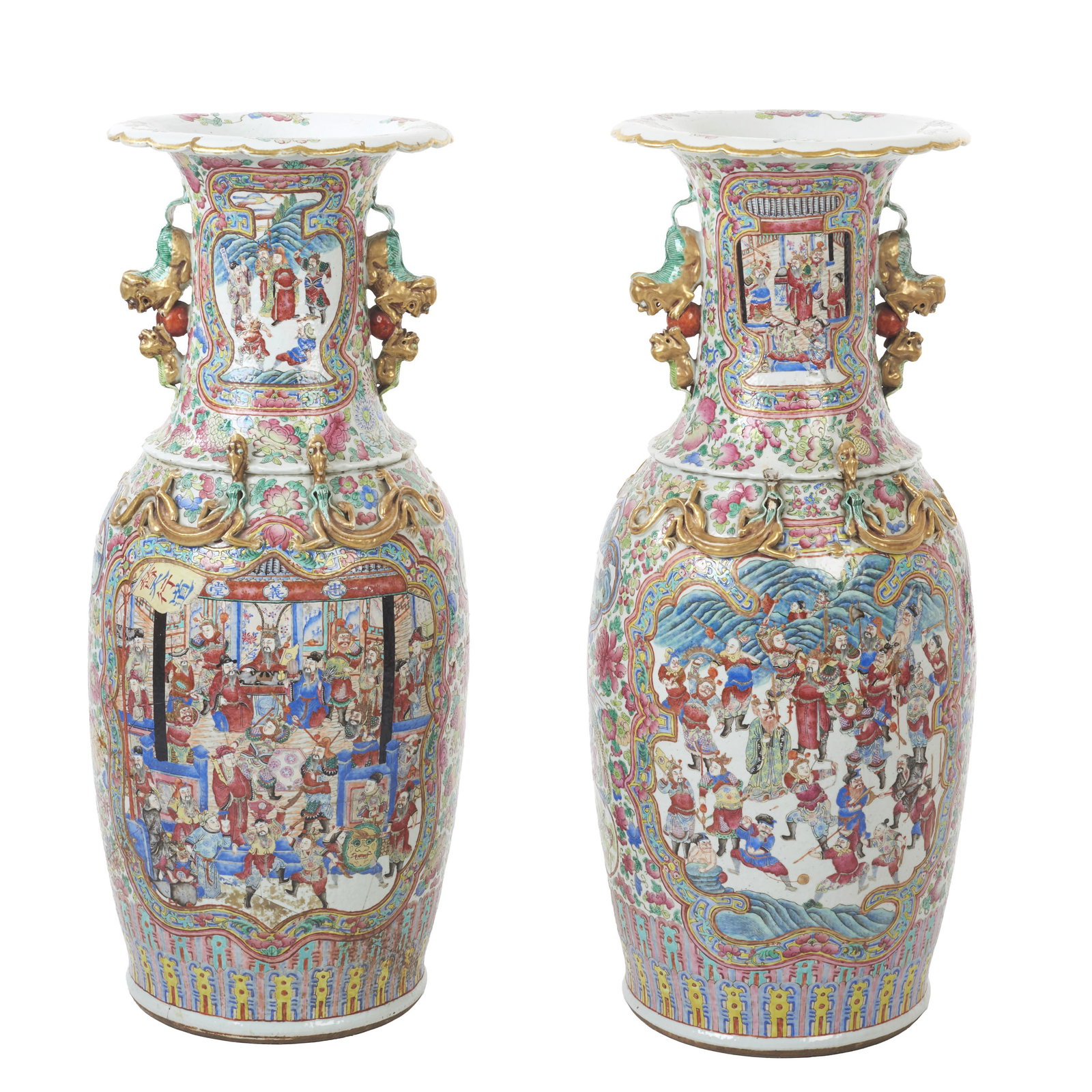 Pair of Mandarin vases in Chinese porcelain, Tongzhi (1 of 1)
