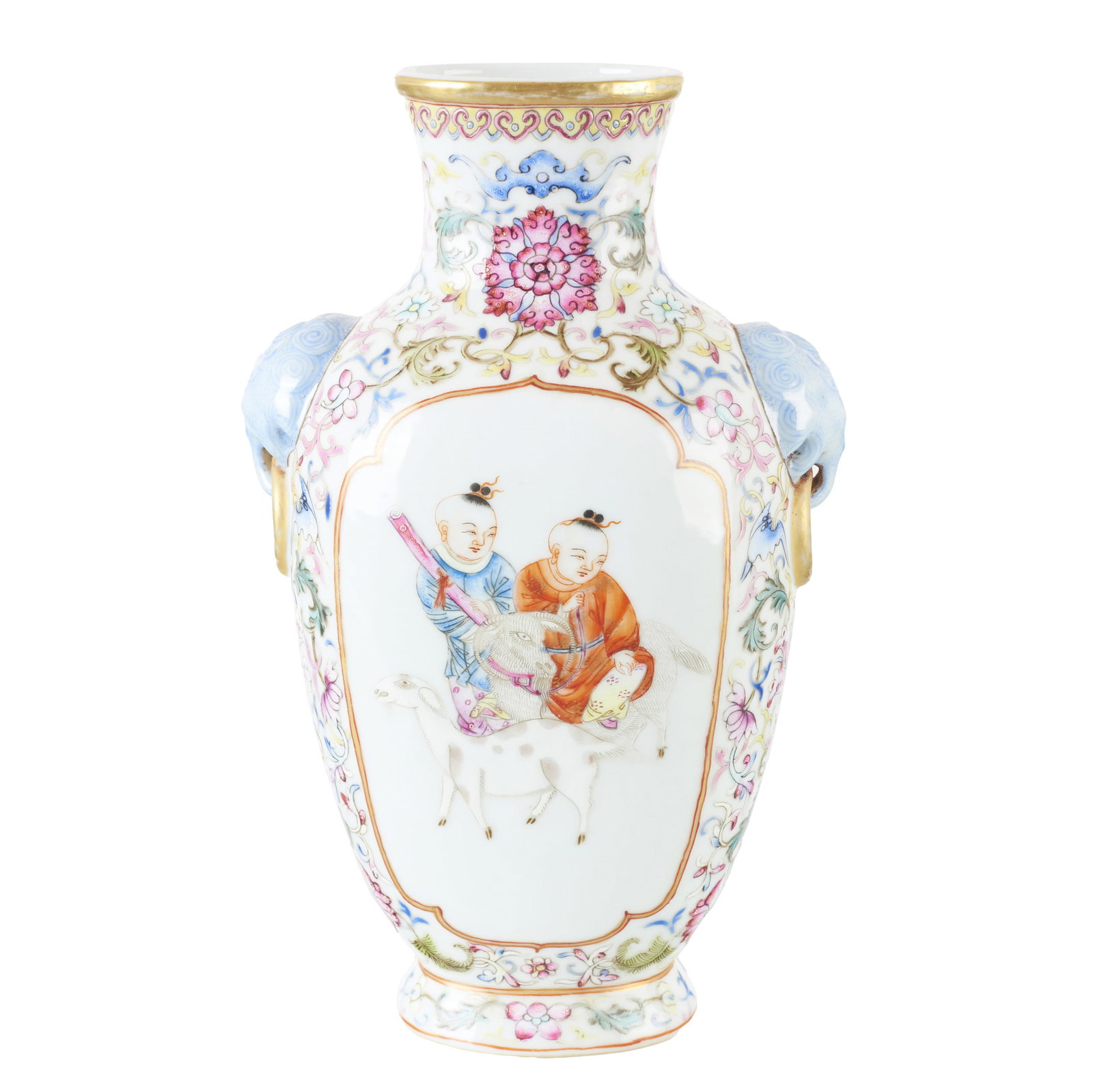 Chinese porcelain Hehe Erxian vase, Republic (1 of 1)