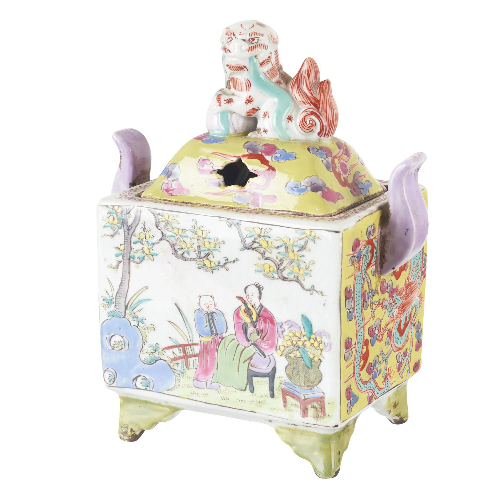 Chinese porcelain figural incense burner (1 of 1)