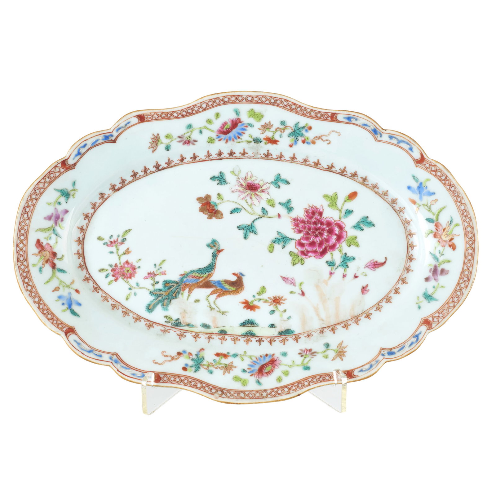 'Peacocks' porcelain platter from China, Qianlong (1 of 1)