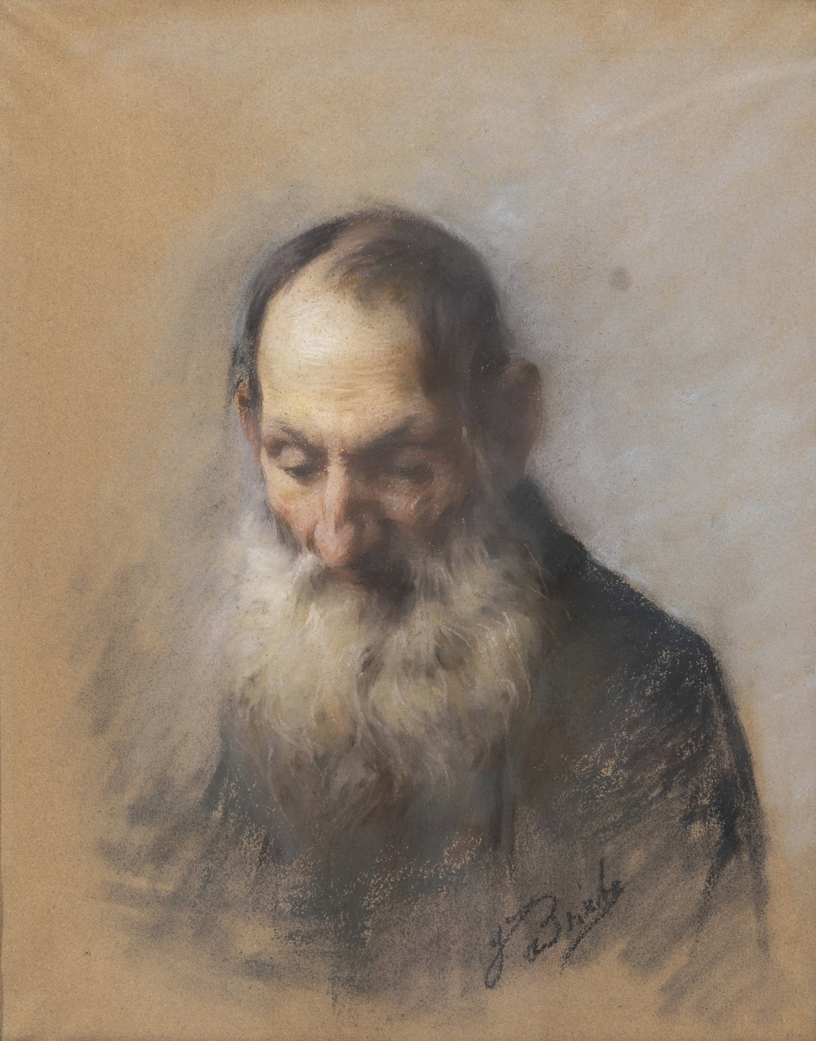 JOSÉ DE BRITO (1855-1946) - Portrait of na Old Man (1 of 1)