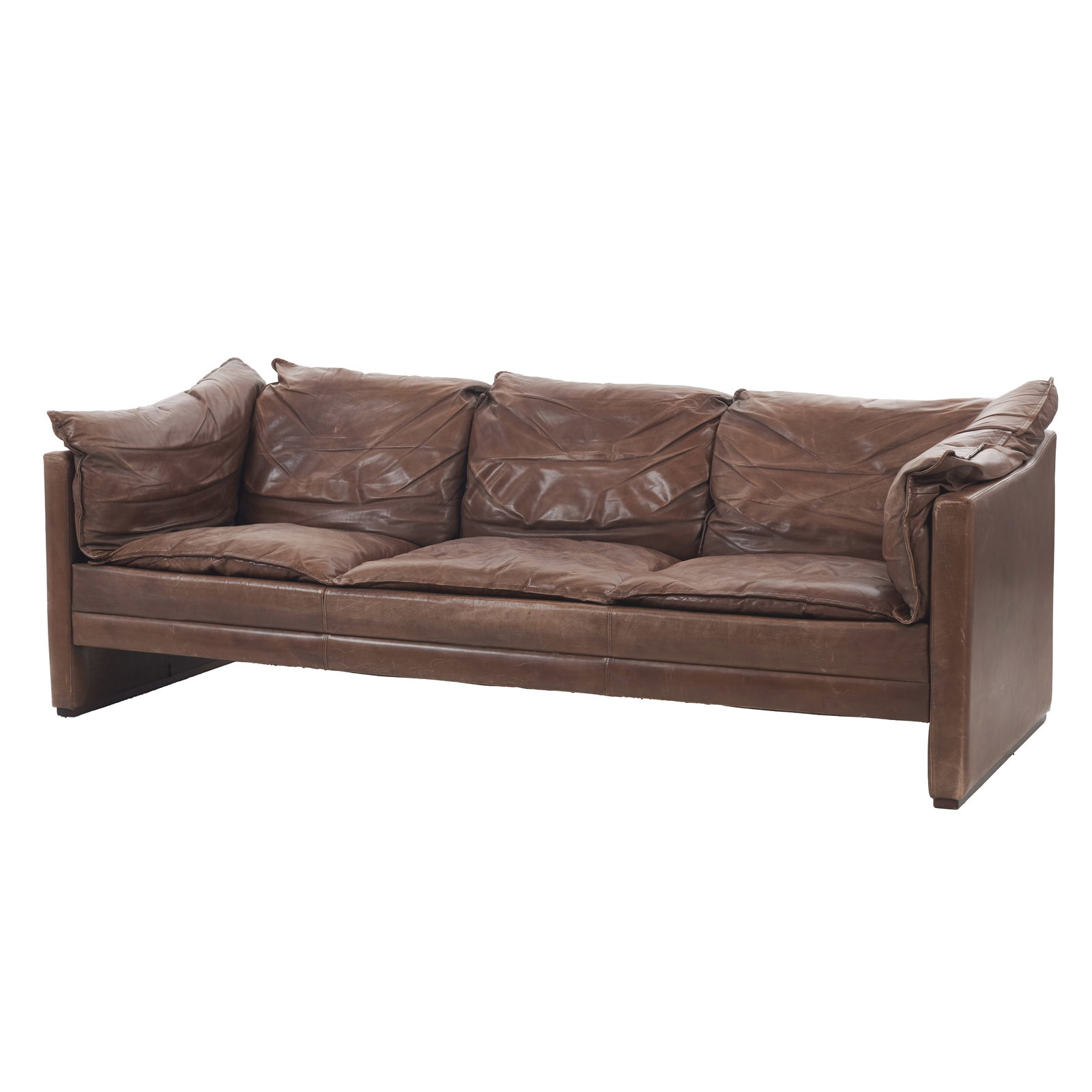 MOGENS HANSEN (Attrib.) (c. 1970) - Three-seater leather sofa (1 of 1)
