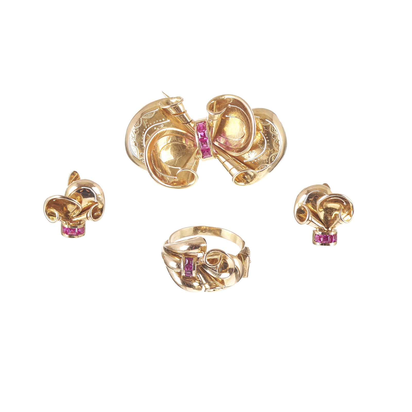 Gold set with rubies (1 of 1)