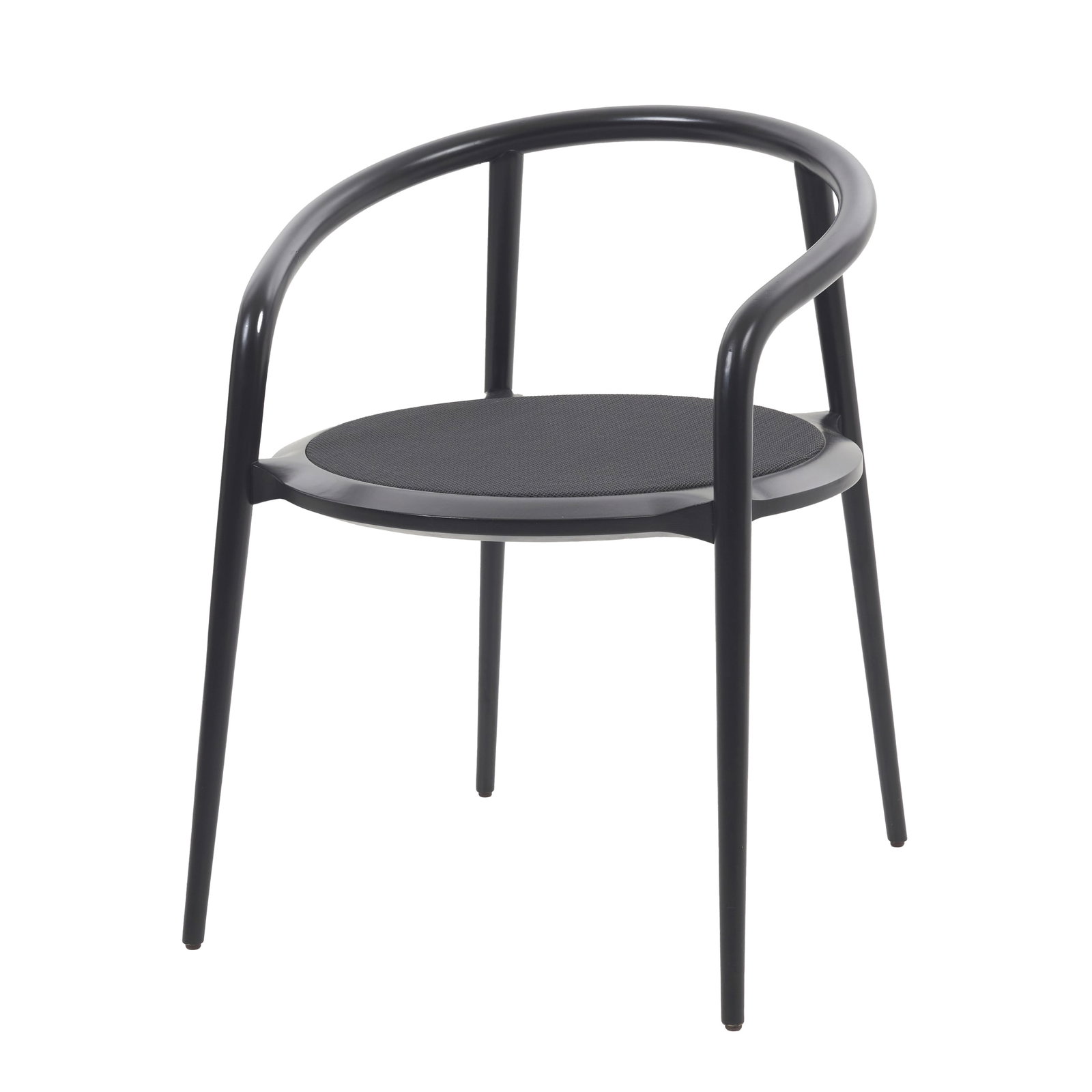 MARCO SOUSA SANTOS (b. 1966) - 'Spider' Chair: Portugal, c. 2014, designed by Marco Sousa Santos for Branca-Lisboa; wooden frame with a round seat in woven wicker, finished in black paint. Signs of use. Dim.: 75x58x57cm