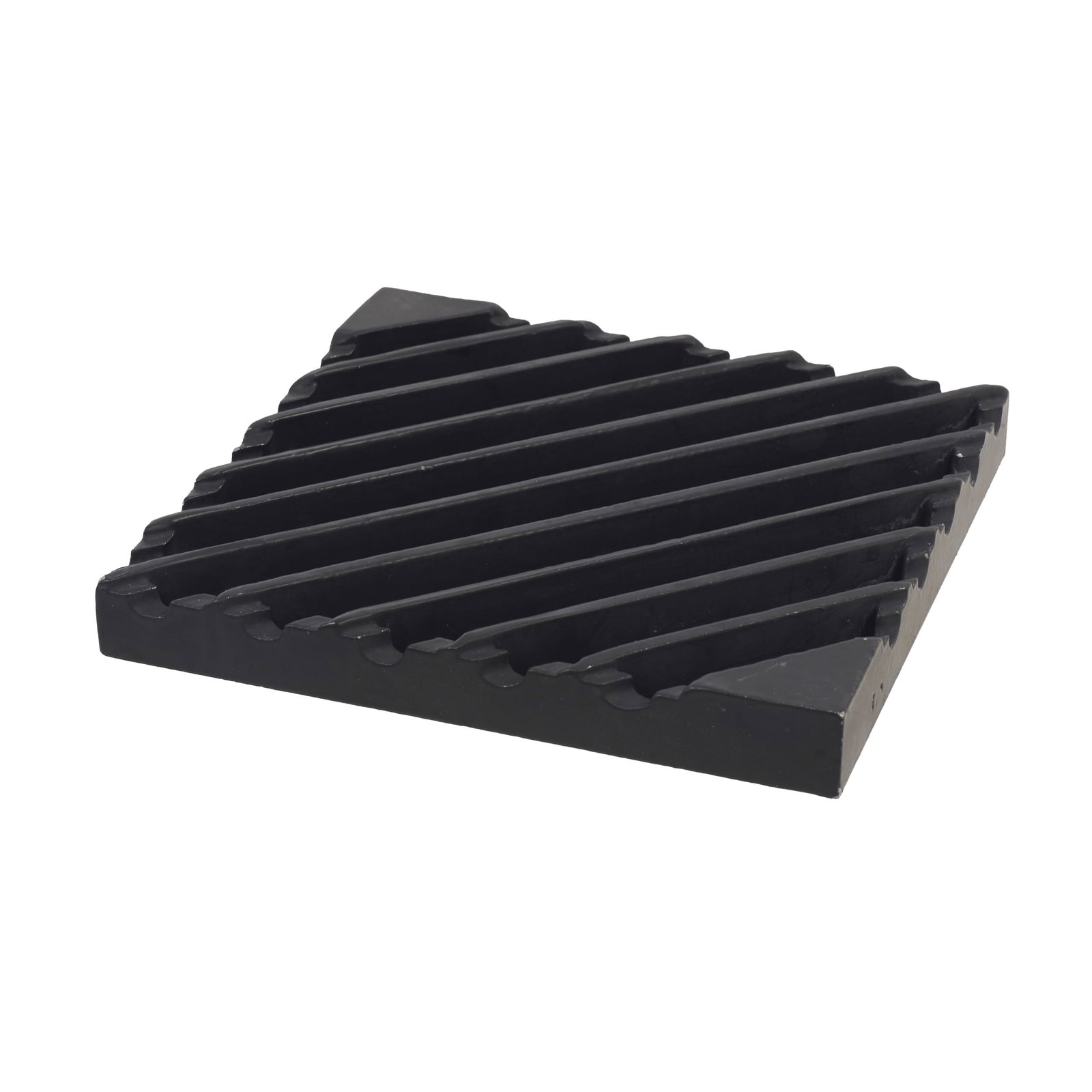 GEMMA BERNAL & RAMoN ISERN - 'Filter' Ashtray: Spain, c. 1977, designed by Gemma Bernal and Ramon Isern for Disform Barcelona; in black lacquered aluminium. Marked. Signs of use. Dim.: 20x20cm.
