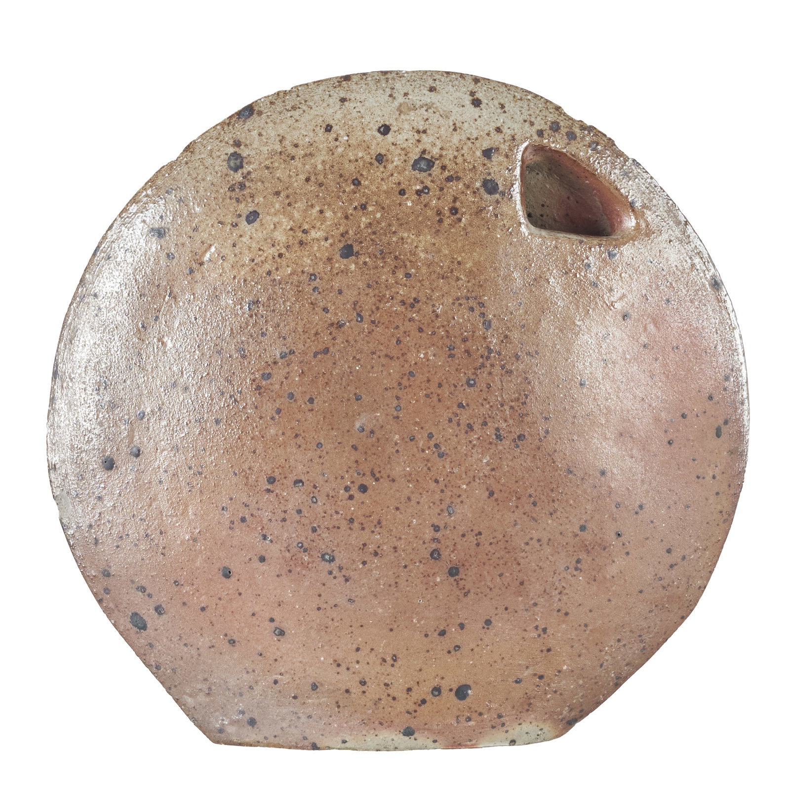 LA BORNE - Stoneware 'Disc' vase (1 of 1)
