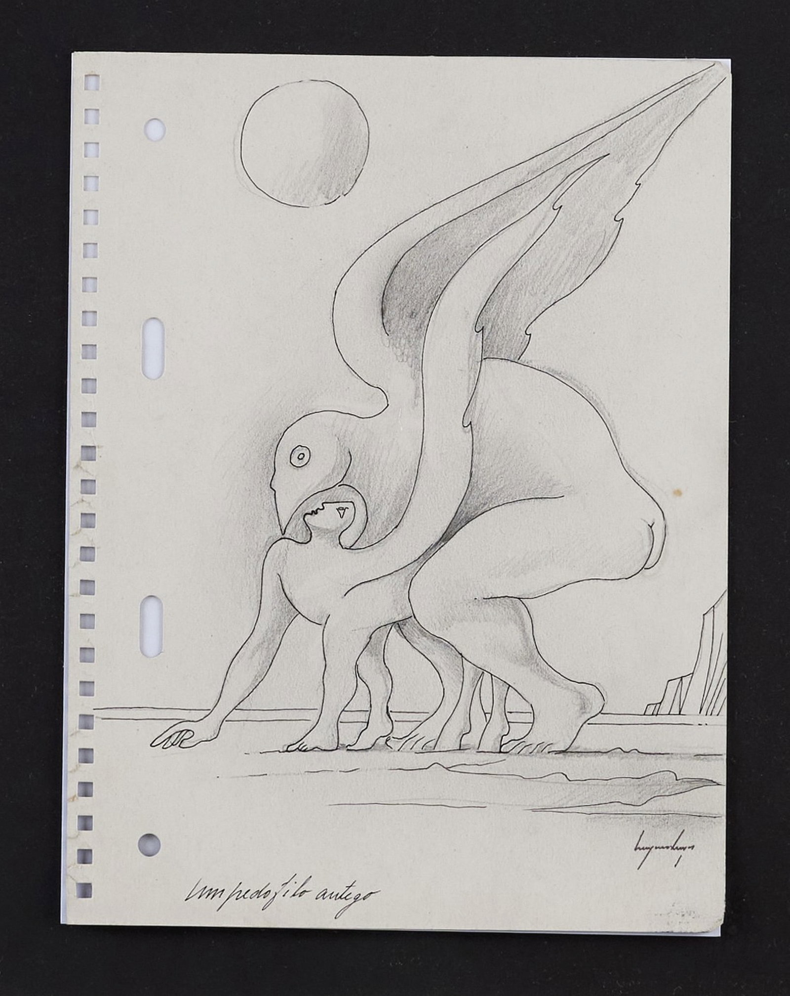 CRUZEIRO SEIXAS (1920-2020) - Untitled: Mixed media on paper, signed. Accompanied by Certificate of Authenticity. Framed. Signs of use. Dim.: 22x16.5cm.
