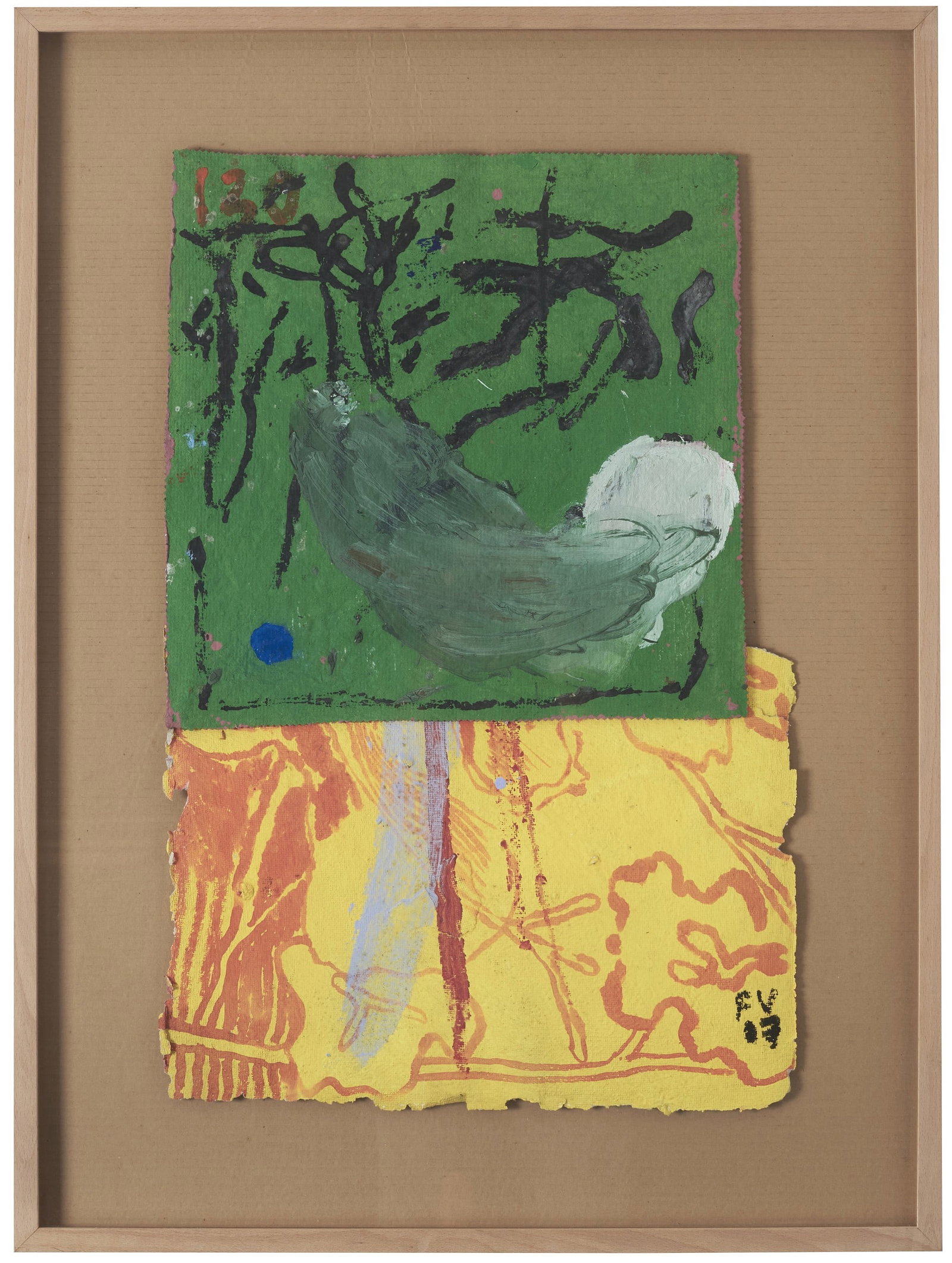 FRANCISCO VIDAL (b. 1978) - Untitled: Mixed media on cardboard, signed and dated 2007. Framed. Signs of use. Dim.: 70?50cm.