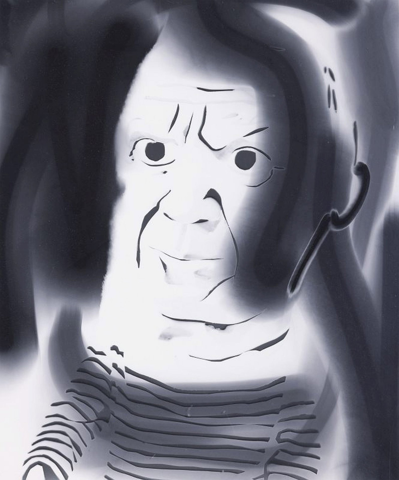 JOSE RAMON AMONDARAIN (b.1964) - 'Big 1' (Homage to Picasso)': Spain, 20th century, mixed media, silver salt print. Dim.:58x48.5cm.