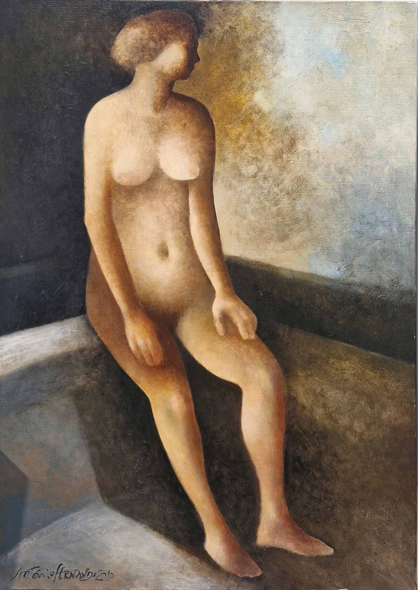 ANTONIO FERNANDO (1940-2025) - 'Academias': Oil on canvas. Signed and dated 2010. Dim.: 114x81cm.