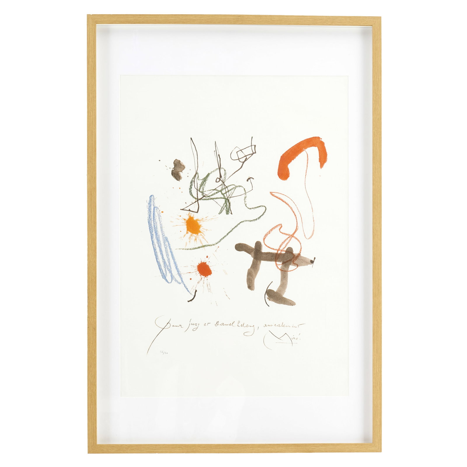 JOAN MIRo (1893-1983) - 'Pour Suzy et Daniel Lelong' (1 of 1)
