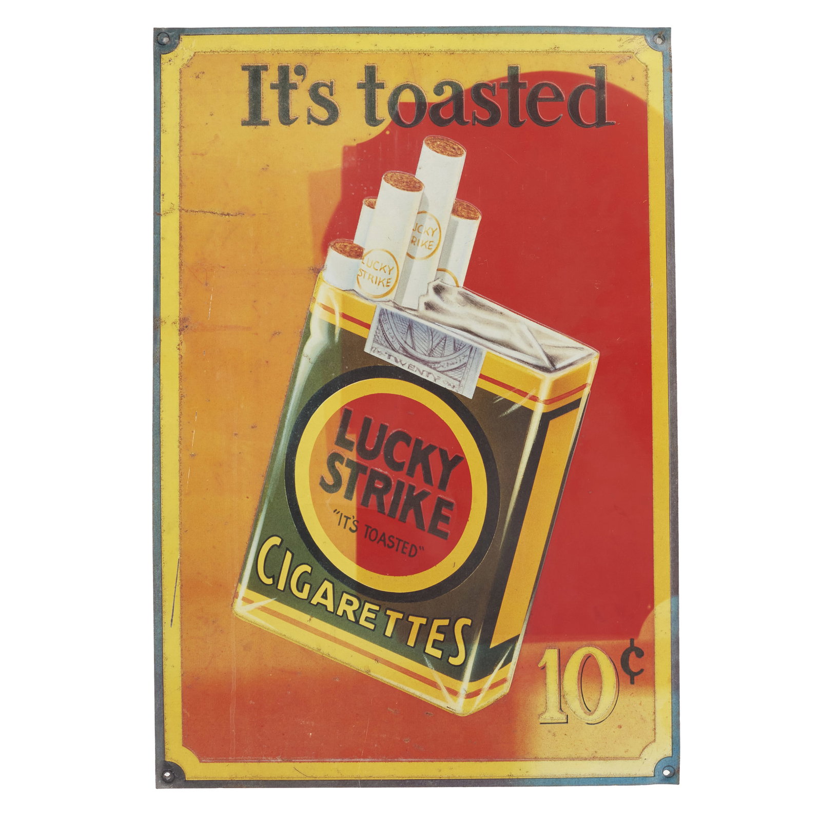 LUCKY STRIKE - 'It's toasted' advertising plaque (1 of 1)