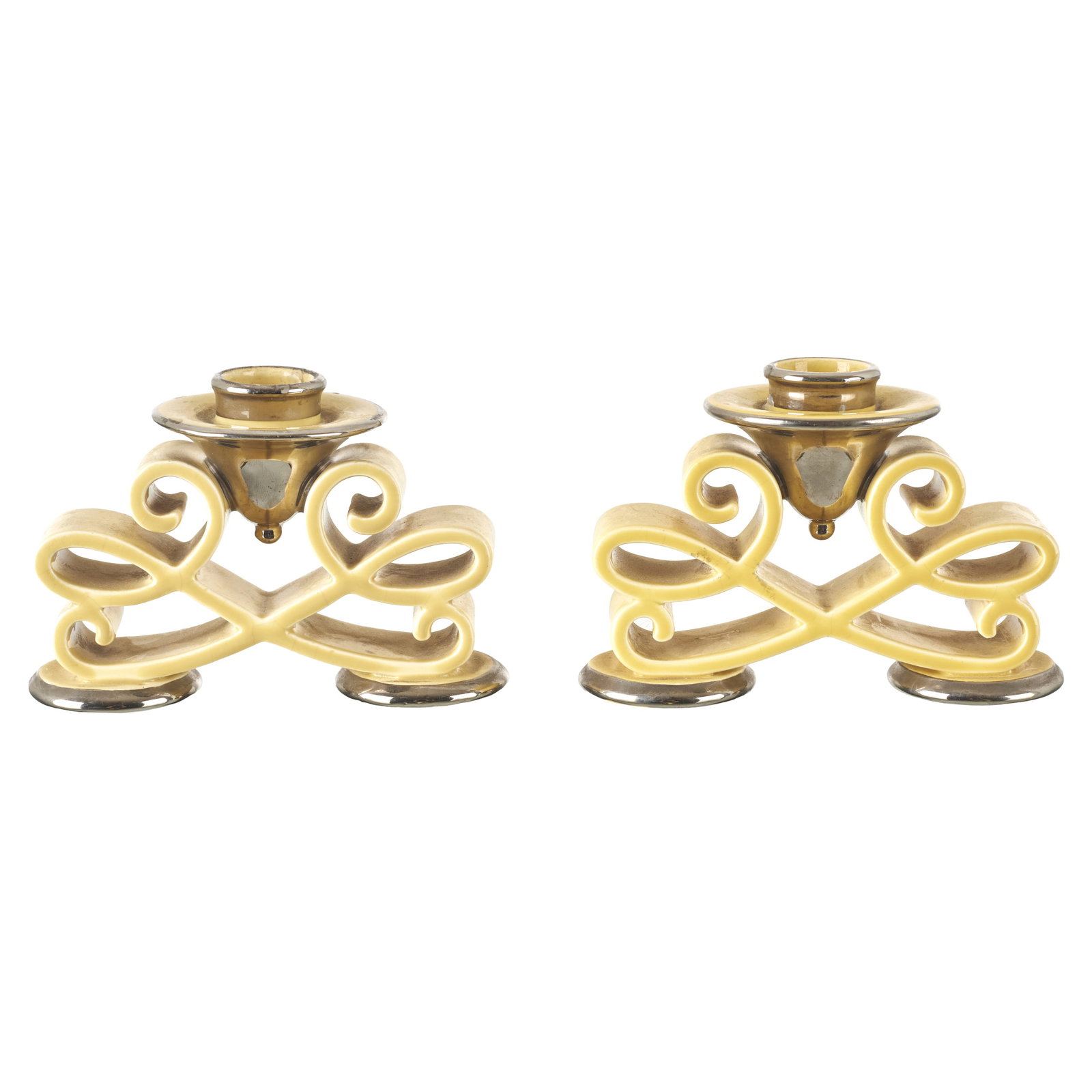 ALELUIA - Pair of Art Deco candlesticks (1 of 1)
