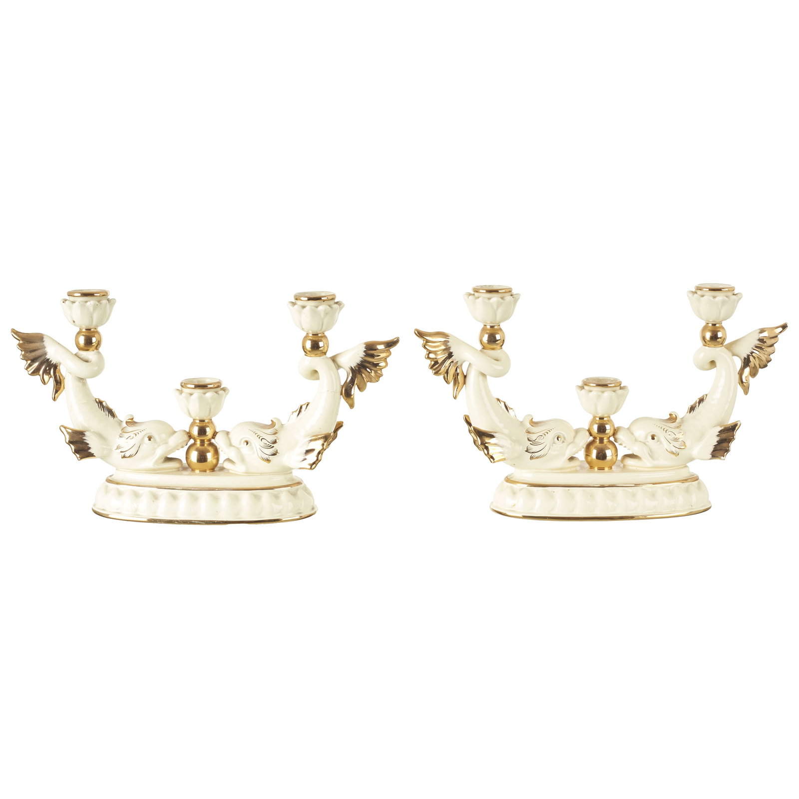 ALELUIA - Pair of 'Dolphin' candlesticks (1 of 1)