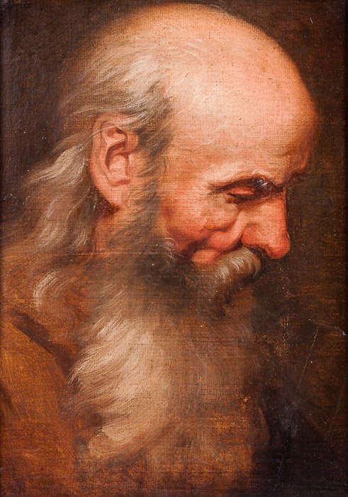 FRENCH SCHOOL, 18TH CENTURY - 'St. Jerome': Oil on canvas, small restore. Dim.:34x24cm.