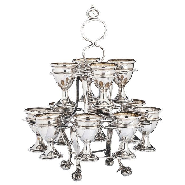 Chinese export silver egg cruet. Jiaqing (1 of 1)