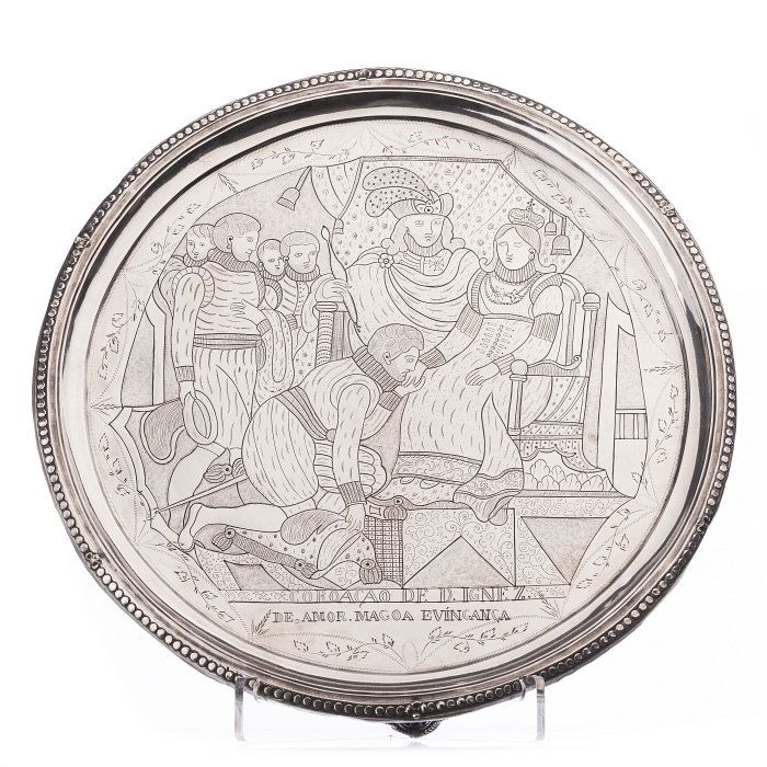 Salver 'Coronation of InÃªs de Castro' in Porto sil (1 of 1)