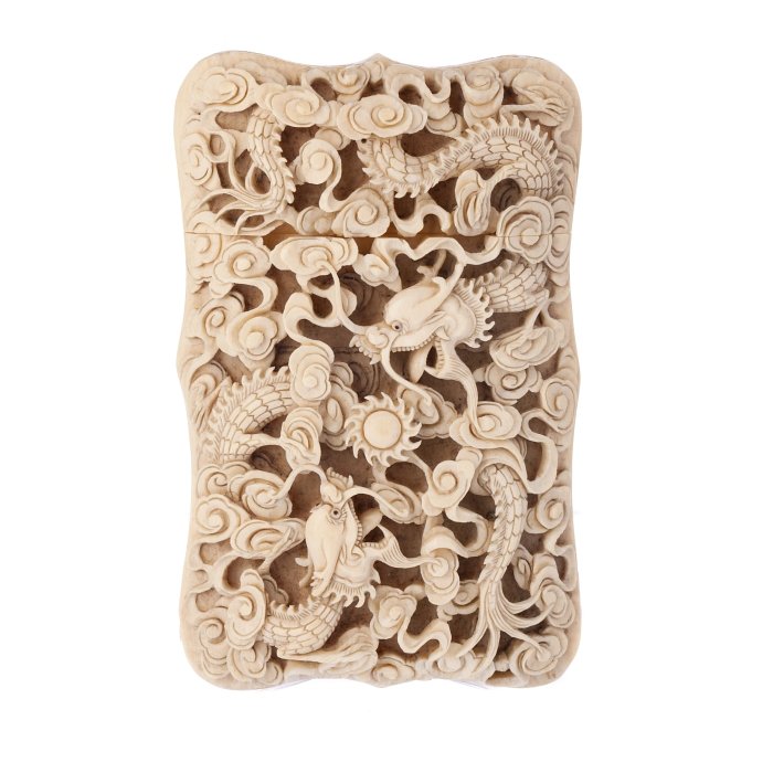 Chinese card box holder in ivory (1 of 1)