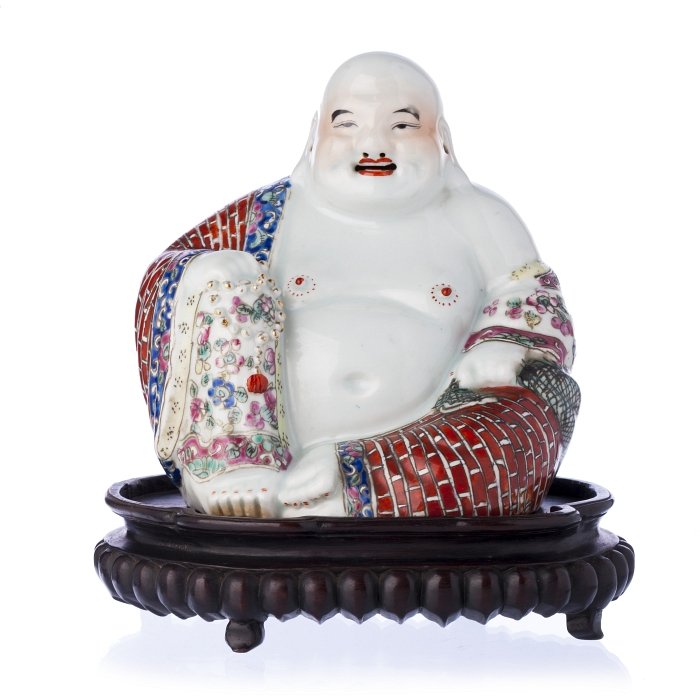 Smiling Buddha in Chinese porcelain, Minguo (1 of 1)