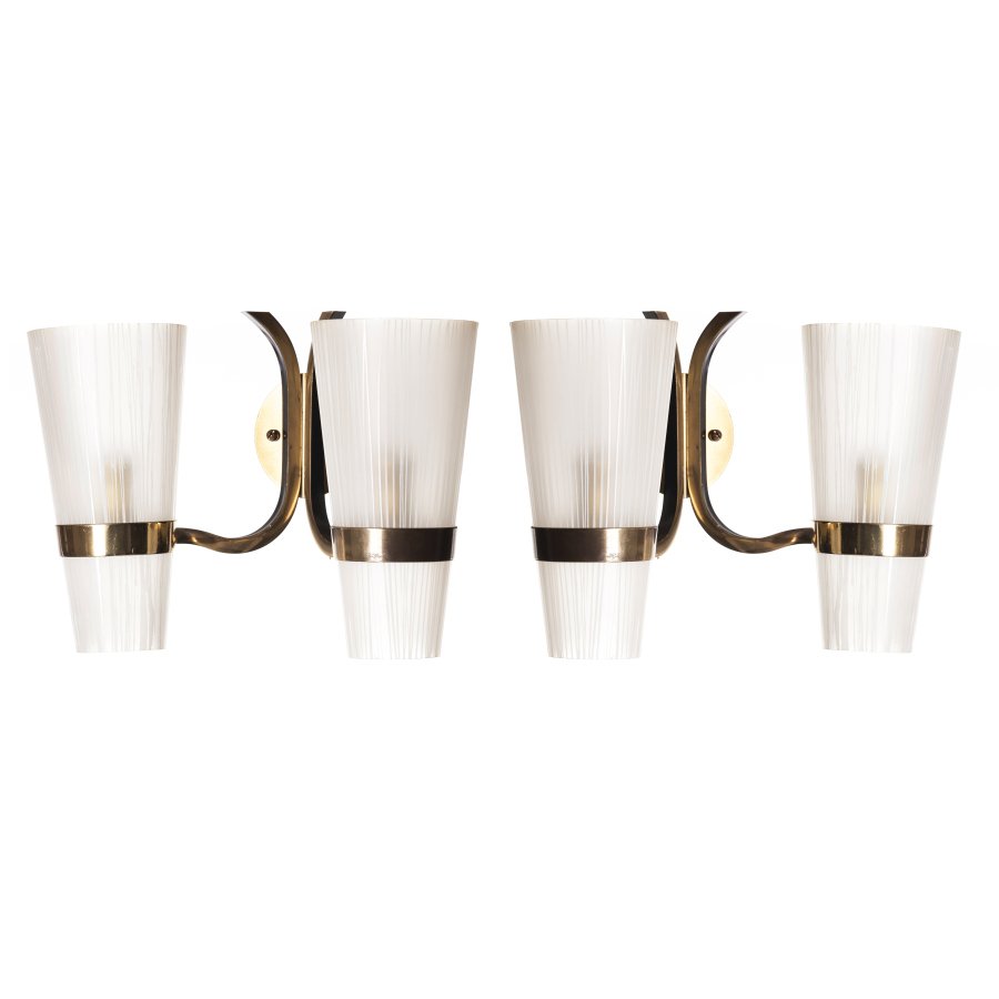 STILNOVO (attributed) - Pair of modernist wall sconces (1 of 1)