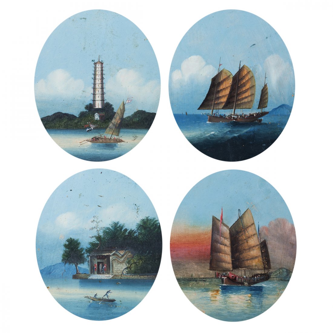 CHINESE SCHOOL, 19th century - Four temperas (1 of 1)