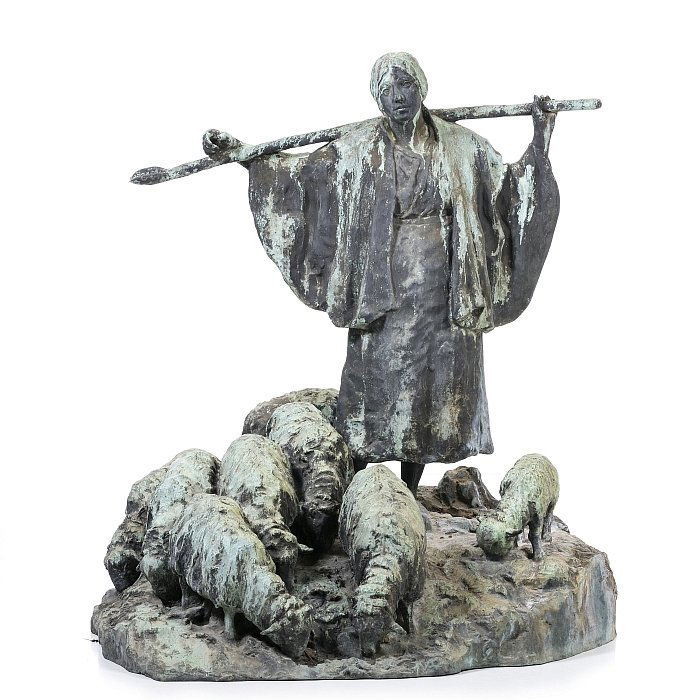 HENRI JEAN LUYTEN (1859-1945) - 'Pastora with ovel (1 of 1)