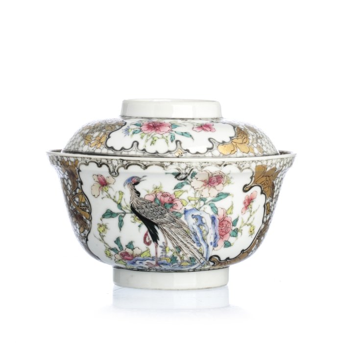 Chinese Porcelain 'Phoenix' Bowl and Lid, Yongzheng (1 of 1)