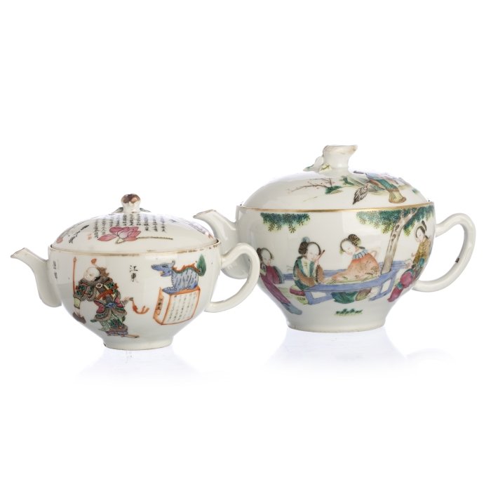 Two Chinese Porcelain Figural Teapots, Tongzhi (1 of 1)