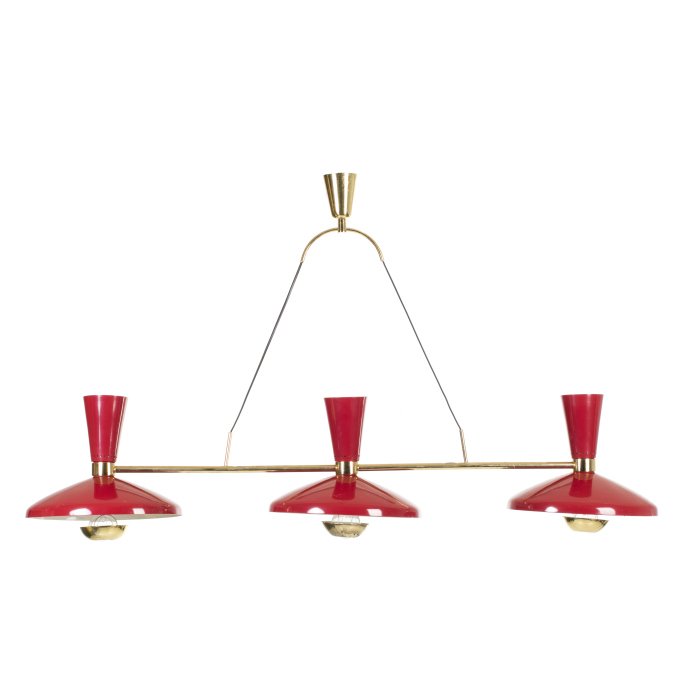 STILNOVO (Attribution) - Three sconce billiards lamp (1 of 1)