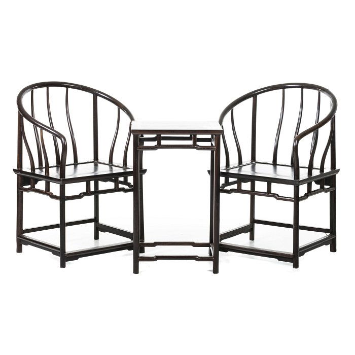 Pair of chairs and a table, Minguo (1 of 1)