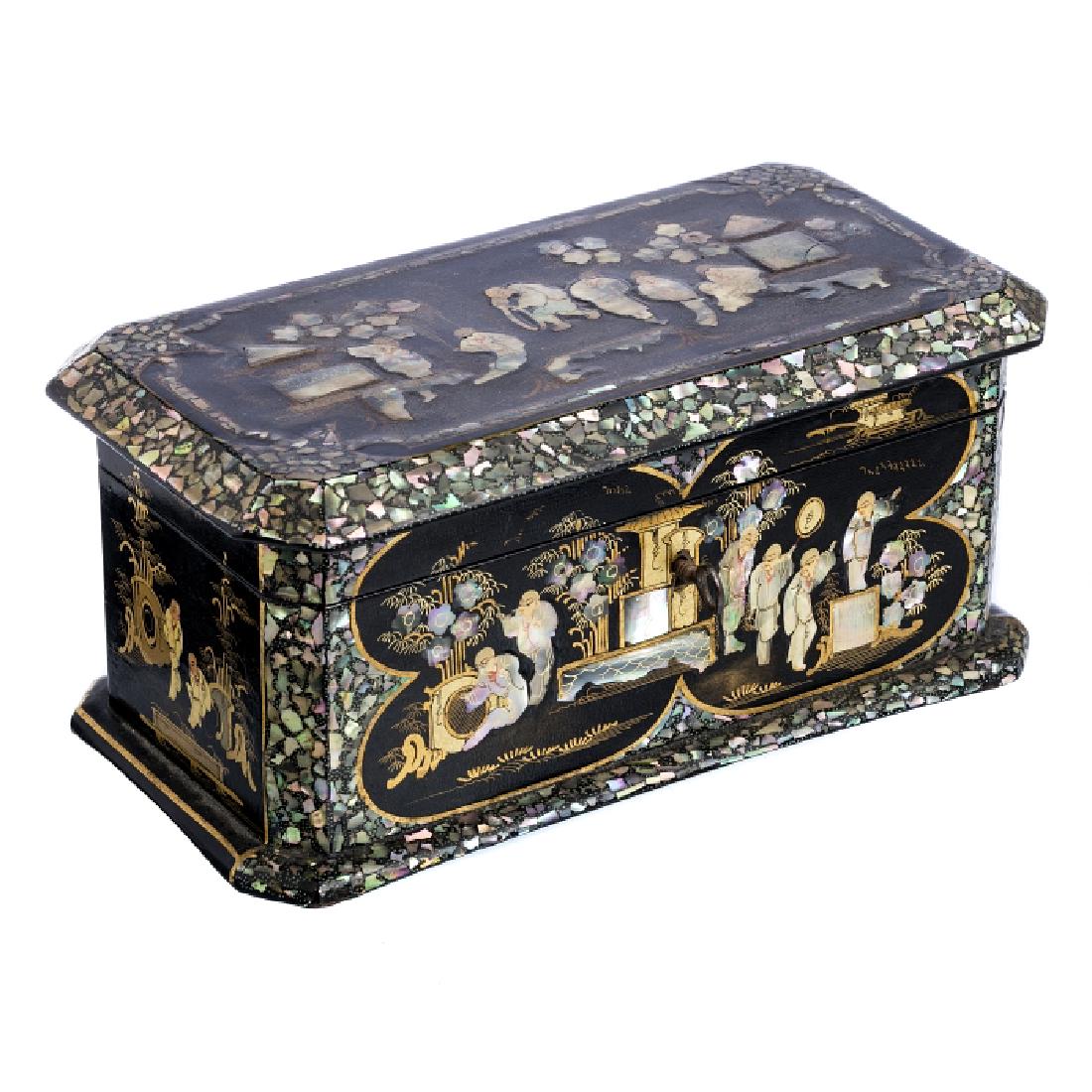Chinese lacquer tea box (1 of 1)