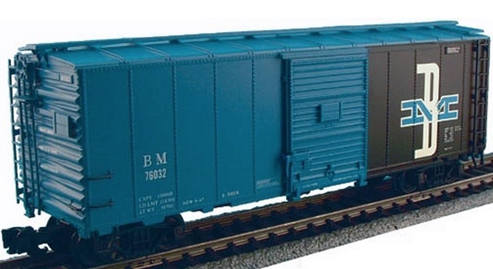 ARISTO-CRAFT TRAINS, ART-46020, BOSTON & MAINE, STEEL B: ARISTO-CRAFT TRAINS, ART-46020, BOSTON & MAINE, STEEL BOX CAR "G" SCALE TRAIN CONDITION: C-10 , BRAND NEW IN ORIGINAL BOX