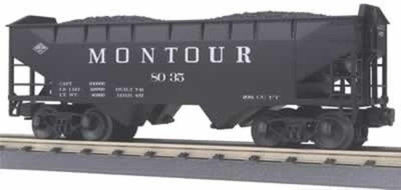 Mth Trains, 20-97488, Montour #8032, 2 Bay Hopper Car C: Mth Trains, 20-97488, Montour #8032, 2 Bay Hopper Car Coal Load