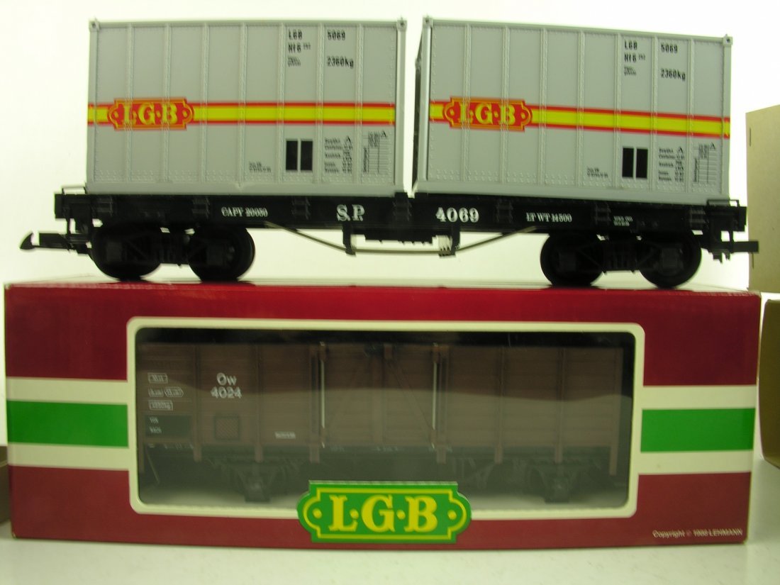 LOT OF 4 LGB collectible TRAIN: Lgb 4073, D&rgw, Denver & Rio Grande Western, Gondola Car# 1646 ----------------------------------------------Lgb 4024, Low Sided Brown Gondola, "Ow 4024" ---------------------------------------------