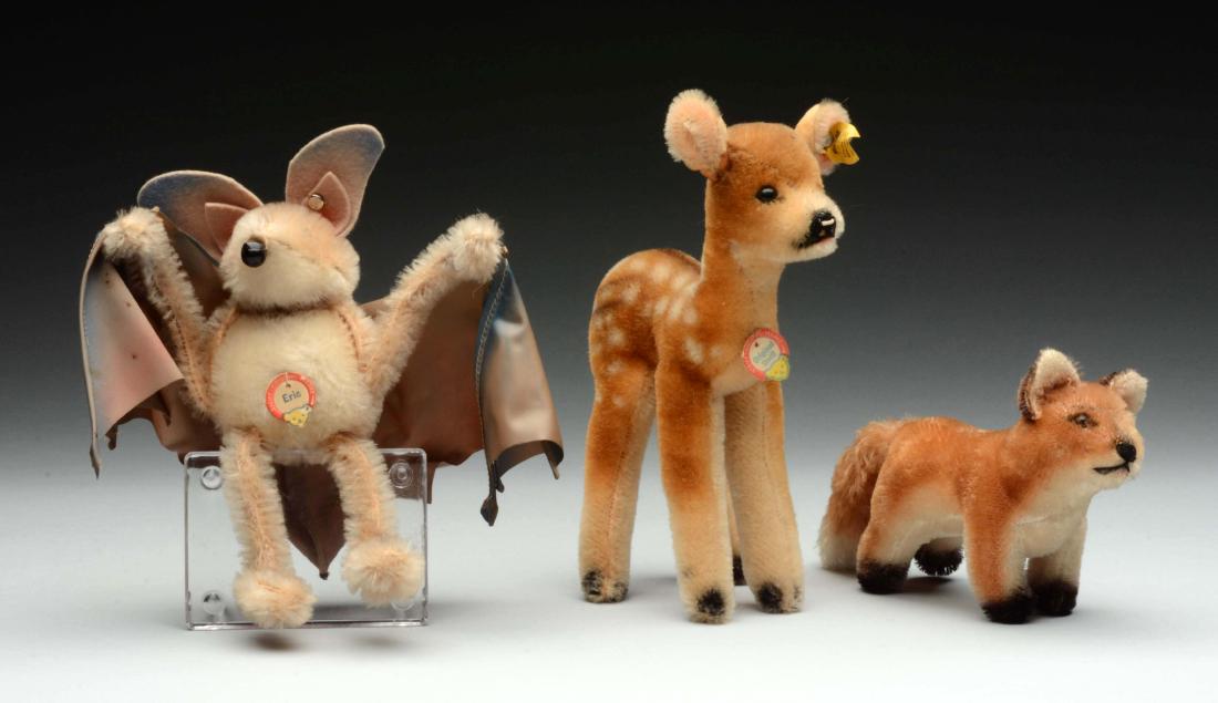 Lot of 3: Rare Early And Original Steiff Eric The Bat (1 of 1)