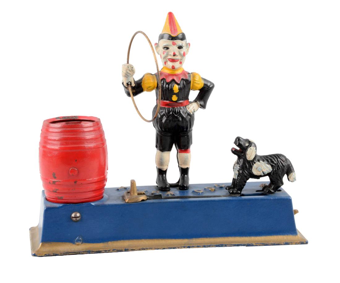 Hubley Cast Iron 1933 Trick Dog Mechanical Bank. (1 of 3)