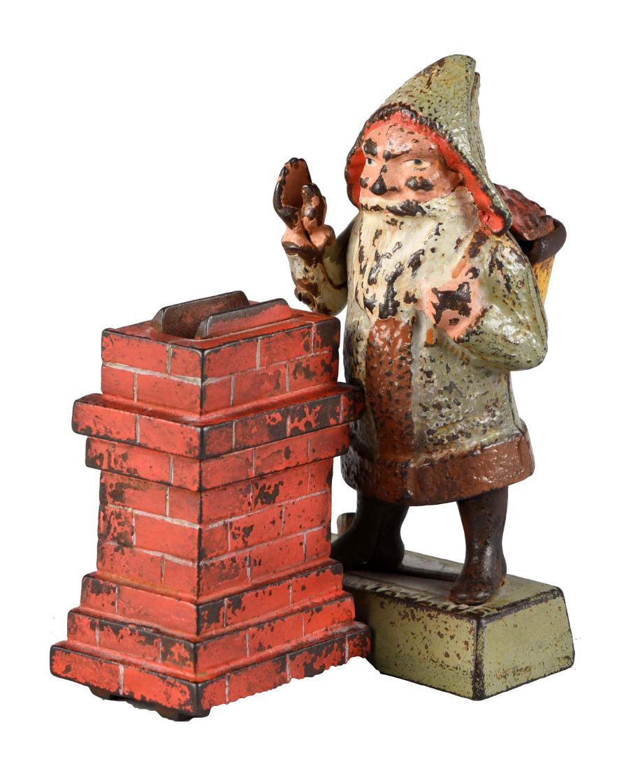 Shepard Hardware Cast Iron Santa Claus Mechanical Bank. (1 of 3)