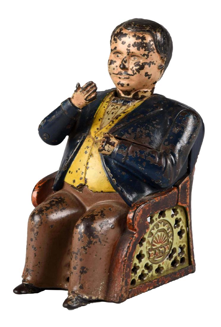 J. & E. Stevens Cast Iron Tammany Mechanical Bank. (1 of 3)