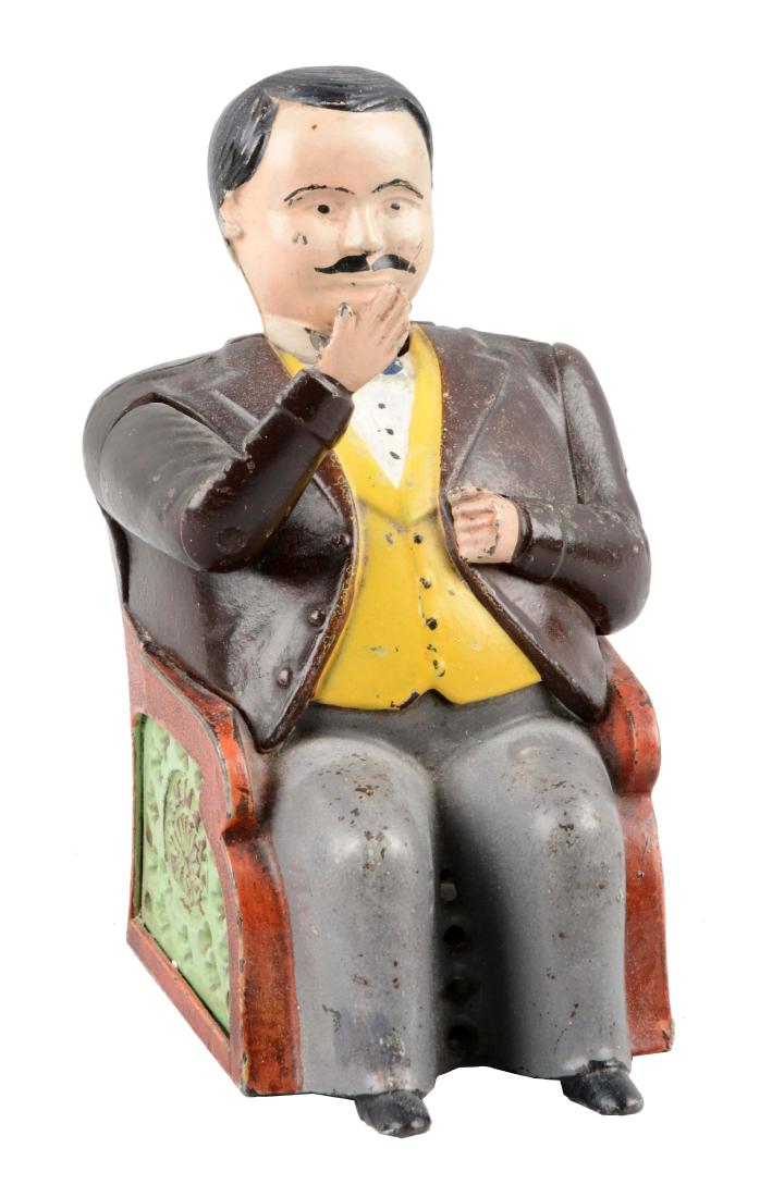 J. & E. Stevens Cast Iron Tammany Mechanical Bank. (1 of 3)